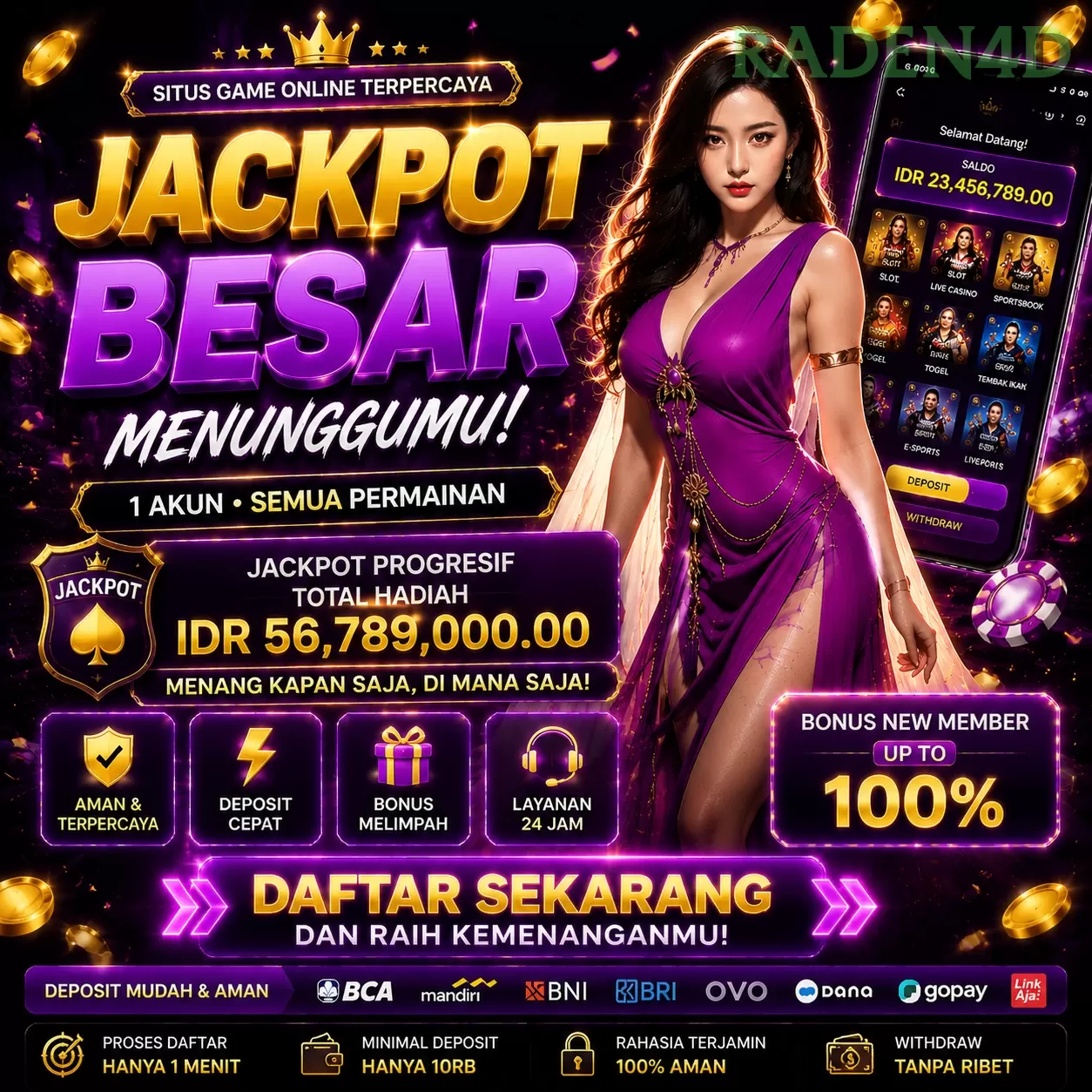 Login raden4d Sekarang Bonus Melimpah